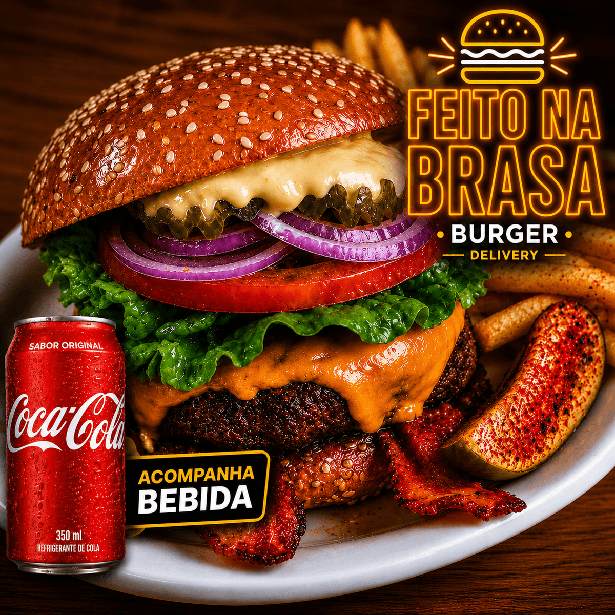 2X Classic Salada em DOBRO + 2 Refrigerante + Fritas